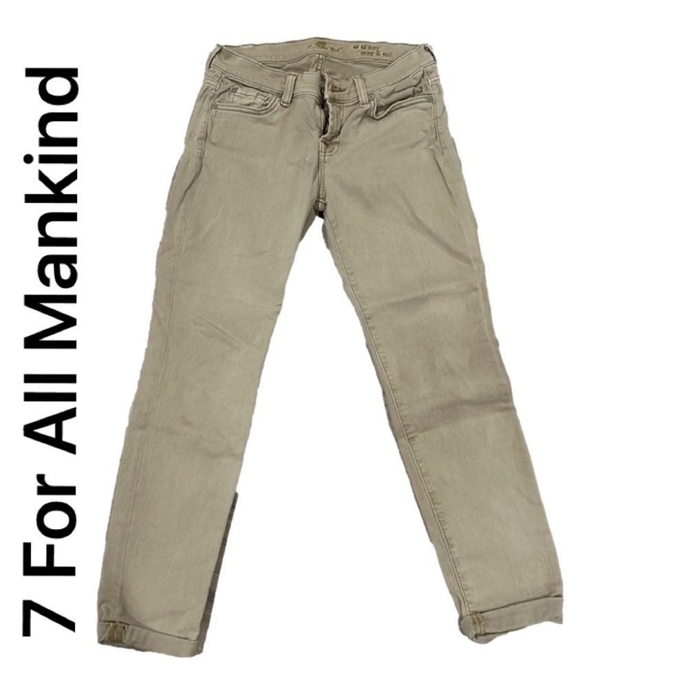 7 For All Mankind jeans Skinny Crop & Roll size 25